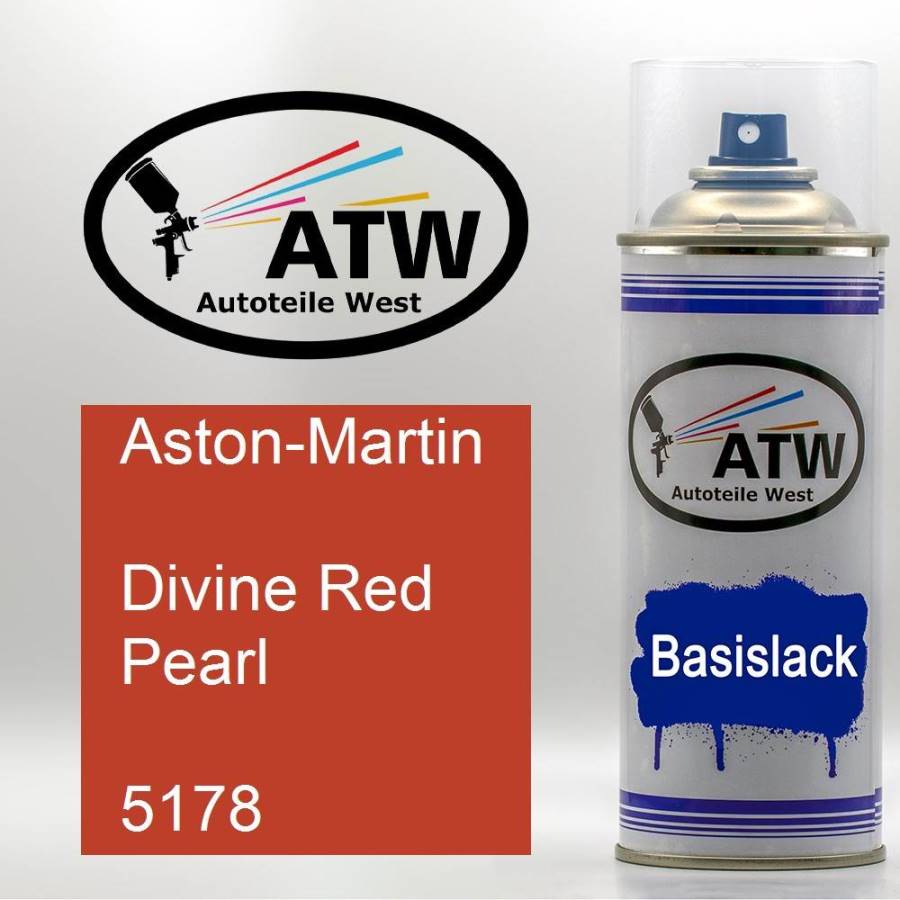 Aston-Martin, Divine Red Pearl, 5178: 400ml Sprühdose, von ATW Autoteile West.